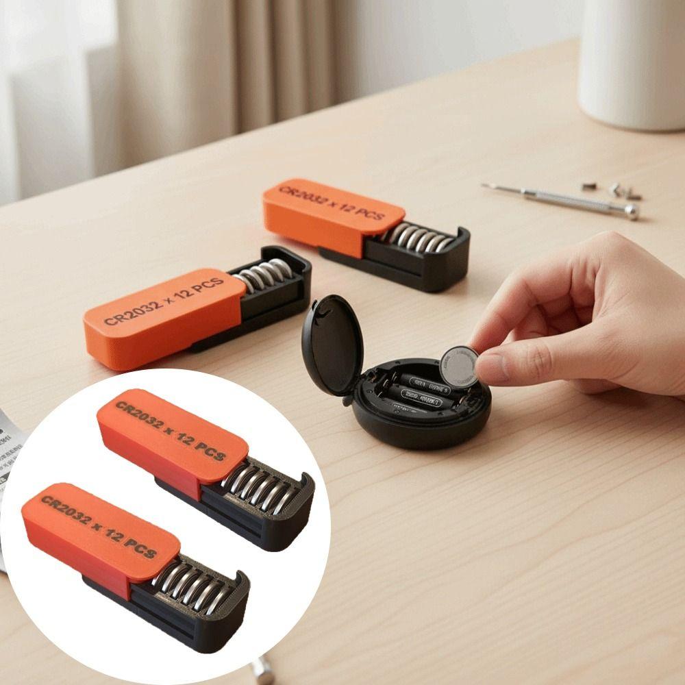 Shockproof Design Button Battery Organizer Portable Battery Organizer Box Outdoor Travel
