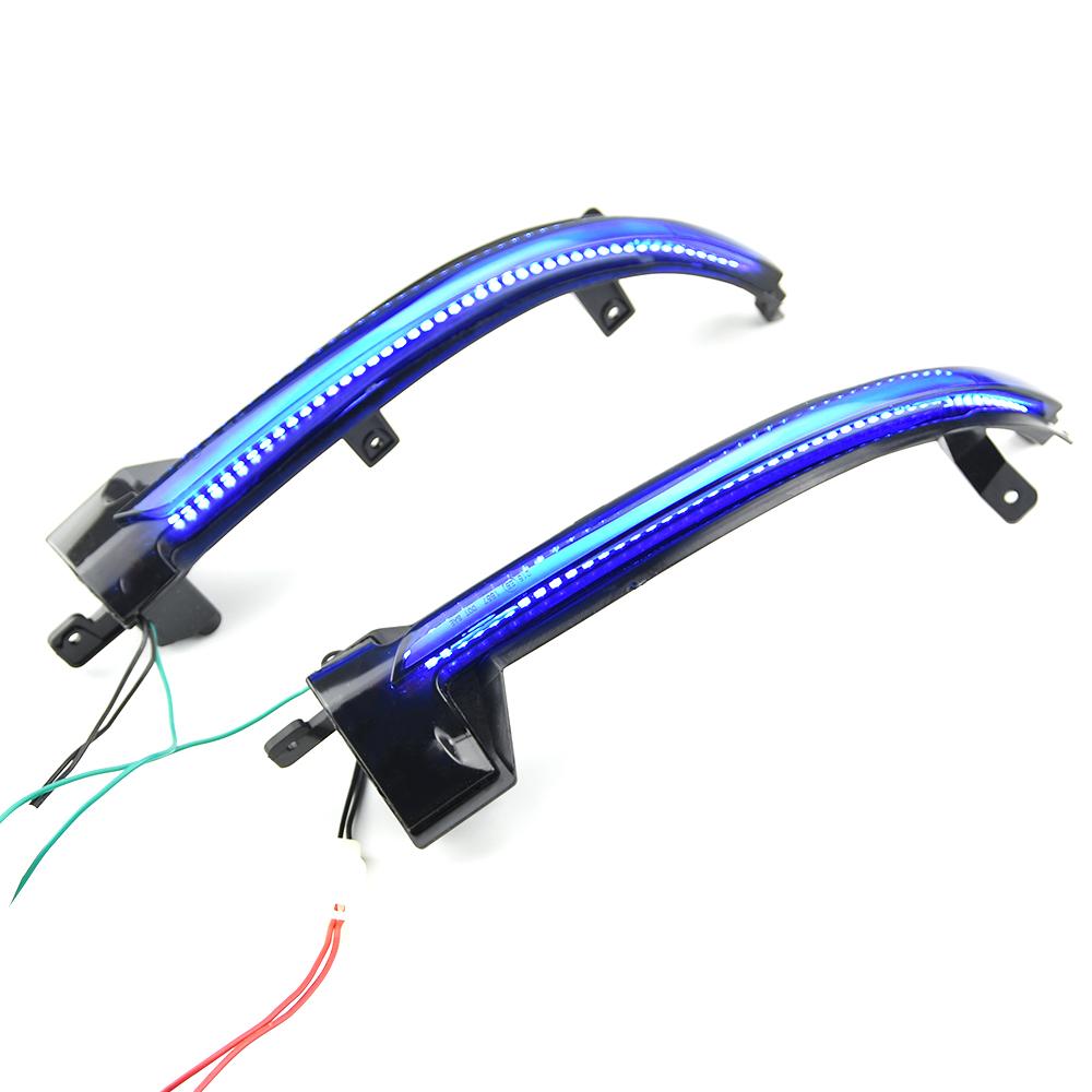 2Pcs For VW Touareg II MK2 7P 2010-2018 (with light version) LED Dynamic Mirror Blinker Light Sequential Turn Signal Lamp
