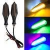 1Pair 12V LED Motorcycle Turn Signal Lamp Sequential Flowing Flash Lights Indicator Lights Running Light Motorcycle Tail Lights