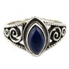 Handcrafted Silver 'Heaven' Lapis Lazuli Ring - 11x7 Mm