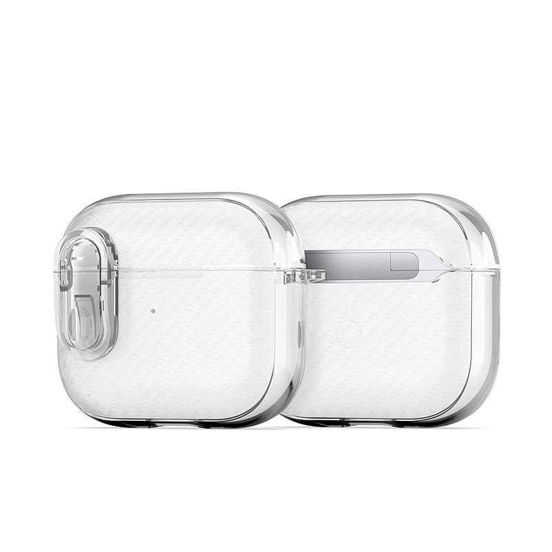 AirPods Pro & AirPods 3 Transparent Ice Crystal Carbon Fiber Protective Case