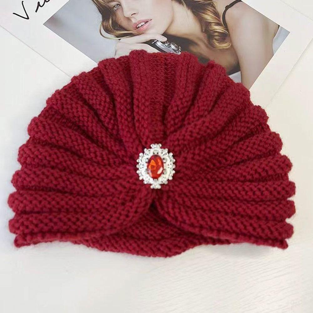 Thick Bohemia Turban Winter Warm Turban Cap Fashion Hijab Caps for Women