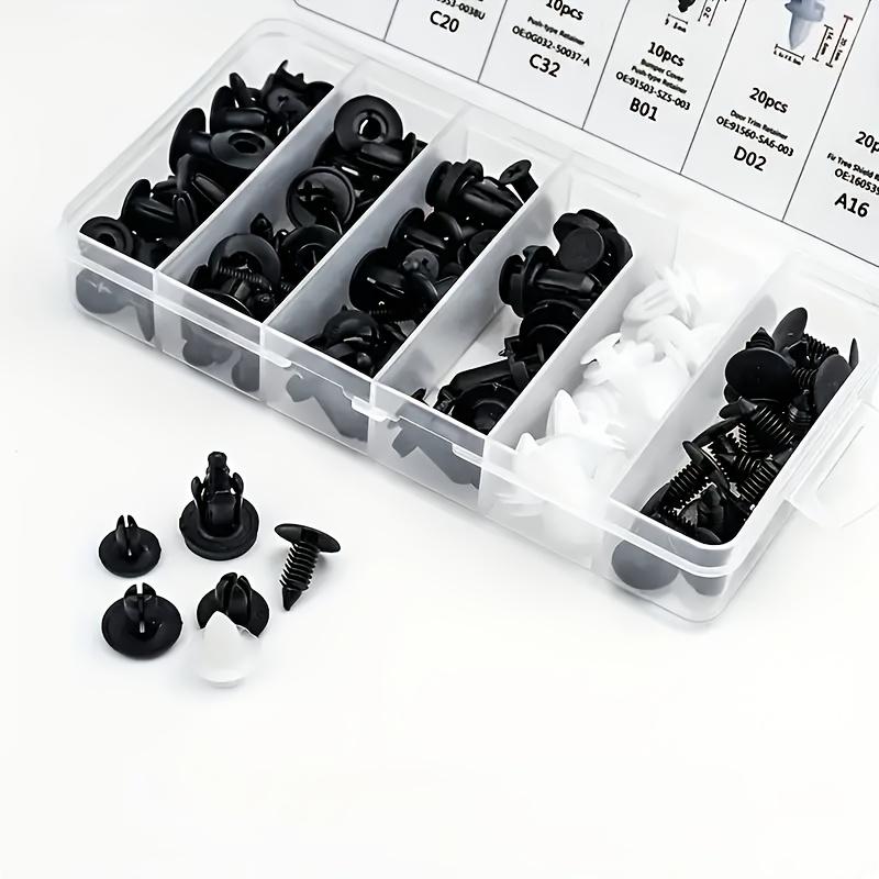 100pcs Mixed Auto Fastener Clip Car Body Push Retainer Pin Rivet Bumper Door Trim Panel Retainer Fastener Kit Car Accessories