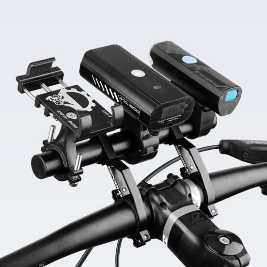 Aluminum Alloy Bicycle Handlebar Extender Quick Installation Handlebar Extension Bracket for Bike Light Phone Code Handlebar Cross Bar
