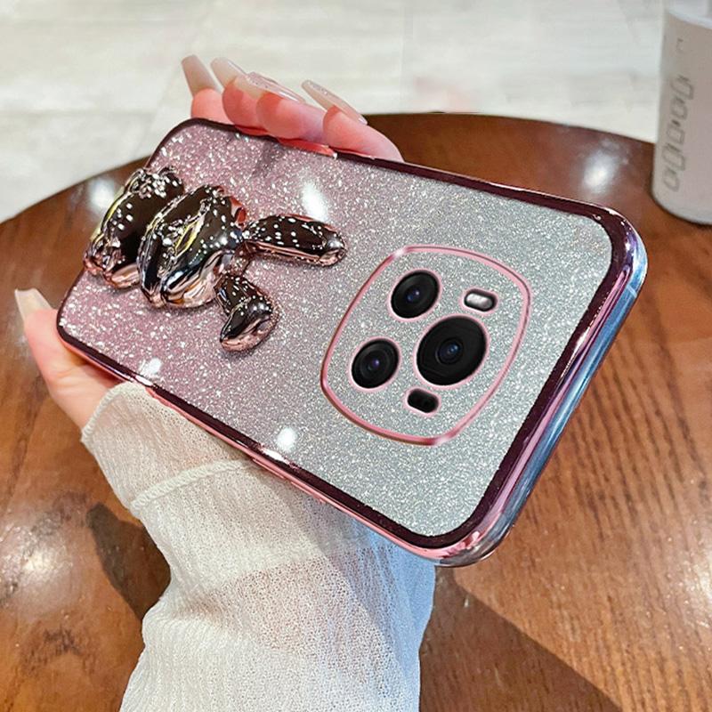 For Honor Magic6 5G Case PC+TPU Rabbit Phone Cover with Pull Kickstand