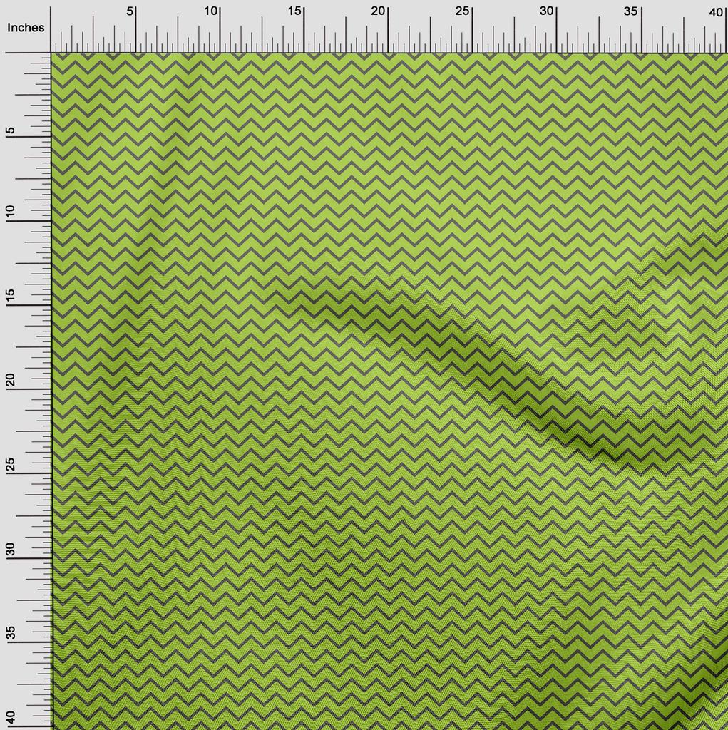 oneOone Ткань Cotton Flex Green с шевронным узором для поделок и декора, напечатанная по ярдам, 40 дюймов