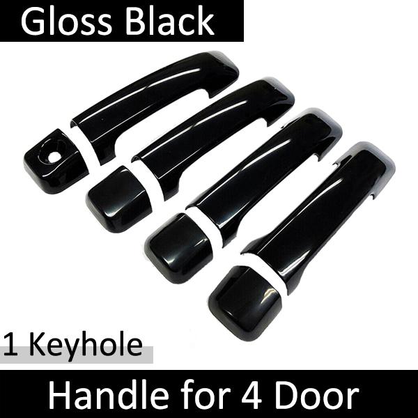 Для Toyota Tundra XK50 2007 ~ 2018 глянцевая черная наружная ручка двери, наклейки, защитный чехол для стайлинга автомобиля