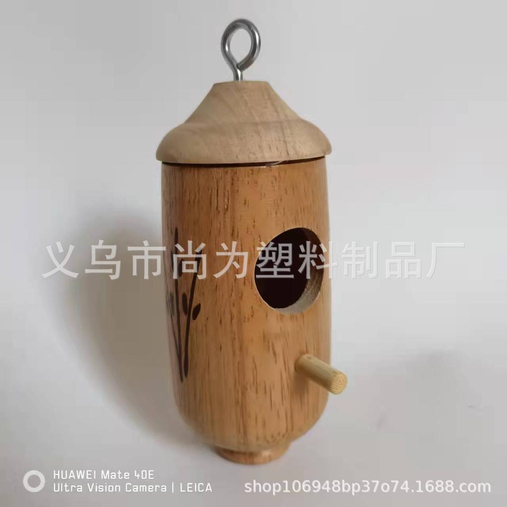 Деревянный домик для колибри, гнездо для птиц, хижина, подвесная клетка, укрытие, укрытие для колибри, изделия из натурального дерева, садовый декор 2024