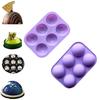 Универсальная 3D силиконовая форма на 6 ячеек в виде полусферы для идеально сформированных шоколадных и пирожных угощений