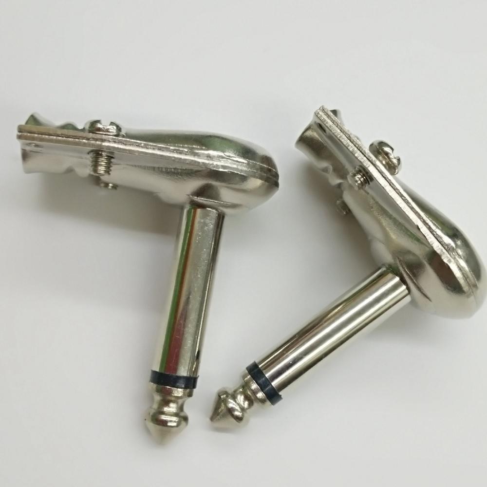 10PCS 1/4 Inch 6.35mm Right Angle 90 Degree Mono Male Jack Plug