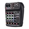 AI4 Compact Mixing Console Digital Audio Mixer 4Channel BT MP3 USB Input +48V Phantom Power for Music Recording DJ Network Live Broadcast Karaoke
