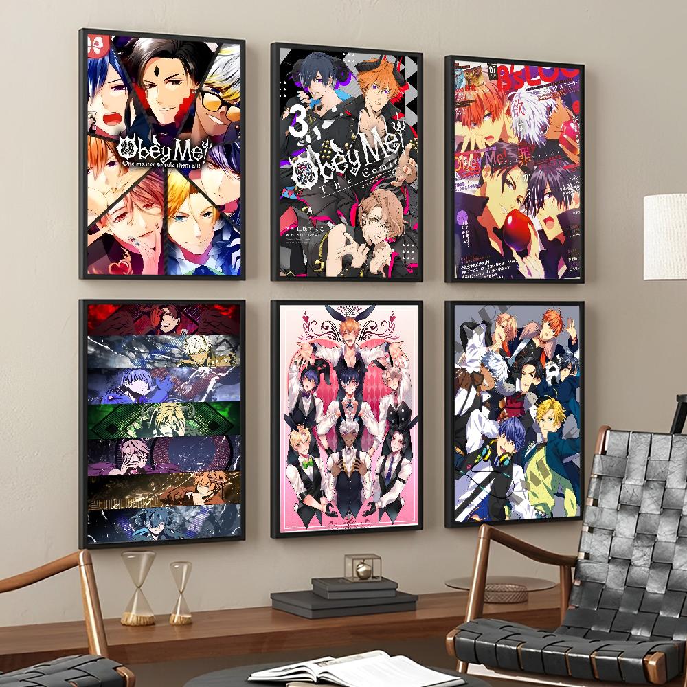 Игра O-Obey Me Классические винтажные постеры Decoracion Картина Настенное искусство Белая крафт-бумага Kawaii Декор для комнаты