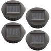 4 Pieces Replacement Solar Lights With Led Bulbs, Solar Top Lights Replacement, Led Solar Panel Lantern Cover