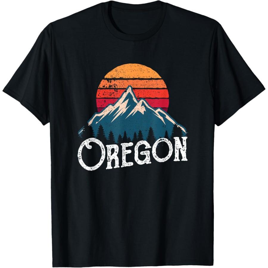 Retro Oregon OR Mountains Outdoor Wildness T-Shirt T-Shirt