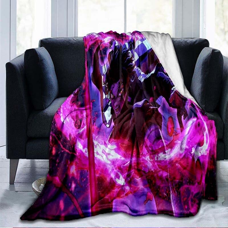 Devil's Blade аниме домашний текстиль Demon Slayer Kimetsu No Yaiba Kamado Tanjirou Nezuko двойное плюшевое одеяло из ягненка, постельные принадлежности