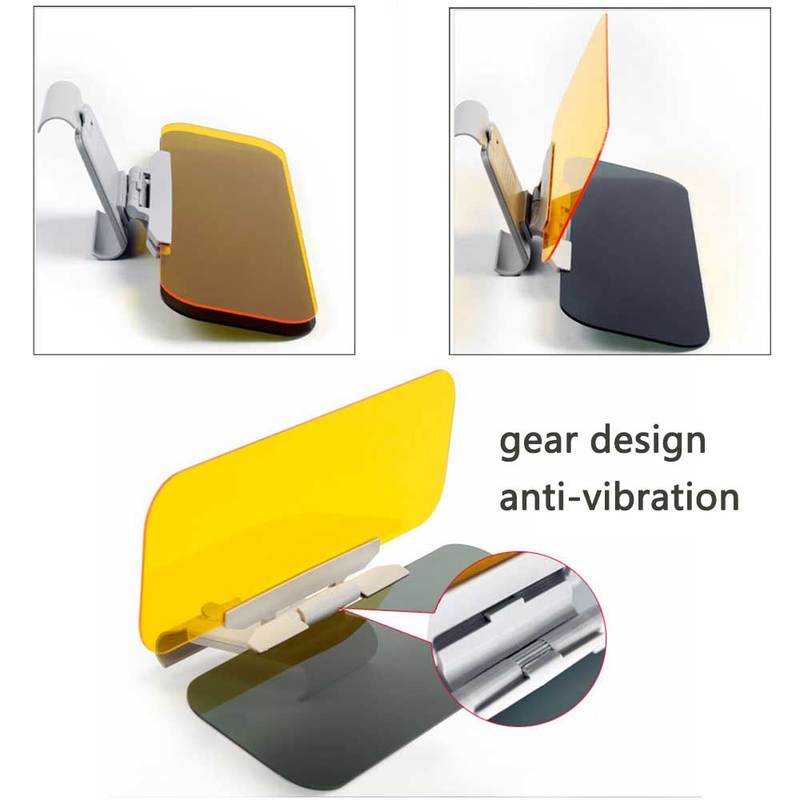 Car Sun Visor Extender Clip On Anti Glare 2 in 1 Night Day HD Anti Glare Dazzling Goggle UV Blocker for Day Night Vision Clear