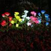 5 Head Rose Flower Solar Lawn Lamp LED Lights Outdoor Solar Garden Lights for Yard Patio Garden Camping Wedding Party Decor