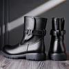 Модные мужские роскошные модные ботинки челси дизайнерские туфли на платформе оригинальные кожаные ботинки осень-зима для сцены и ночного клуба