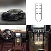 Для Porsche Panamera 2010-2016 настоящее углеродное волокно, центральная функция управления, кнопка, рамка, полоски, аксессуары для салона автомобиля, наклейка
