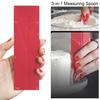 2 шт. Магнитная мерная ложка разных размеров 3-в-1 мерная ложка для влажных и сухих ингредиентов Портативная плоская конструкция Многофункциональная измерительная
