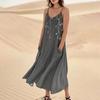 Женское летнее платье, повседневные свободные длинные пляжные платья для отдыха