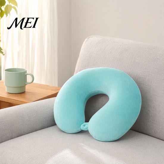 Washable Neck Support Pillow Memory Foam Travel Pillow, U Shaped Headrest for Airplane Curve Car, Soft Office Nap, Removable Cover Skin-friendly