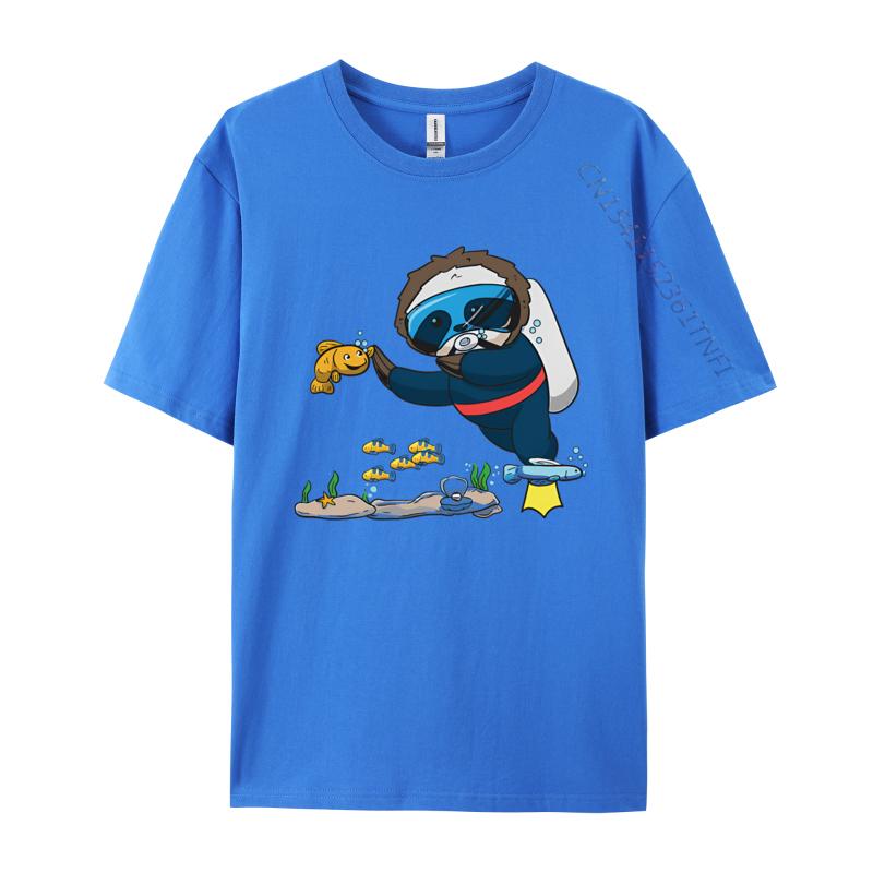 Scuba Diving Snorkeling Sloth Lazy Tshirt Hip Hop Male T Shirt Street Tops Tees Shirt Unisexs Designer T Shirt