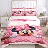 Minnie Mouse Valentine'S Day Print 3Pcs Bedding Setduvet Cover With 2 Bedropillowcase Home Birthday Gift