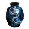 Dragon Pattern Hoodie For Men Retro Animals 3D Printed Long Sleeves Autumn Street Casual Sweatshirt Loose Tops Hooded Pullover