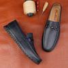 Модные мужские лоферы из натуральной кожи, новинка, повседневная обувь, роскошный бренд, деловая мужская обувь слипоны, нескользящие мужские мокасины для вождения