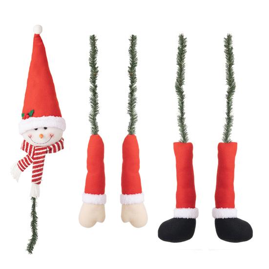 Рождественская елочная игрушка кукла плюшевый Санта Клаус снеговик эльф ноги руки голова мягкая кукла елочная игрушка украшение для праздничного декора