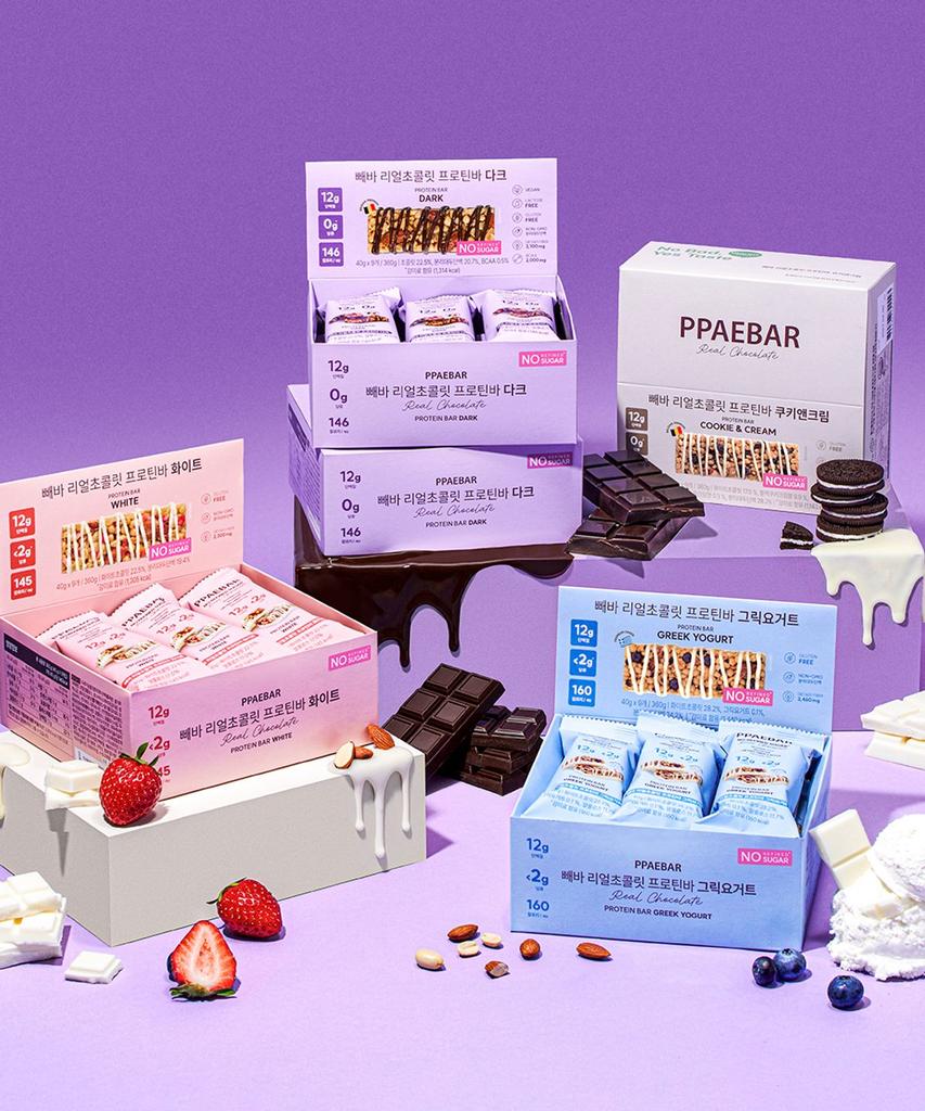 Peba Real Chocolate Protein Bar 4 Flavors Pick & Choose (3 Boxes, 27 Pieces)