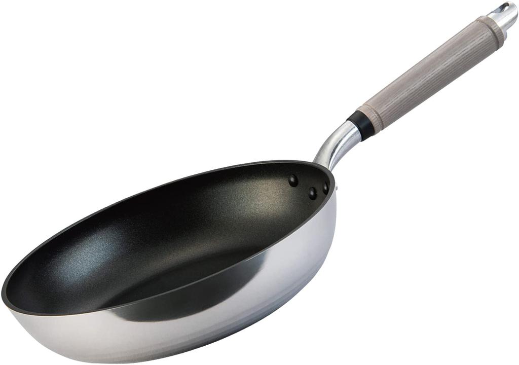 Hokuriku Aluminum Frying Pan 26cm Lightweight Aluminum Gas Fire Made in Japan Deep Lightest in the series Even heating all over frying pan Durable