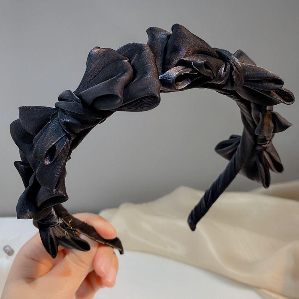 Головные уборы Женская повязка на голову Аксессуары для волос Шелковая повязка для волос Аксессуары для волос Бант Повязка для волос Дамы