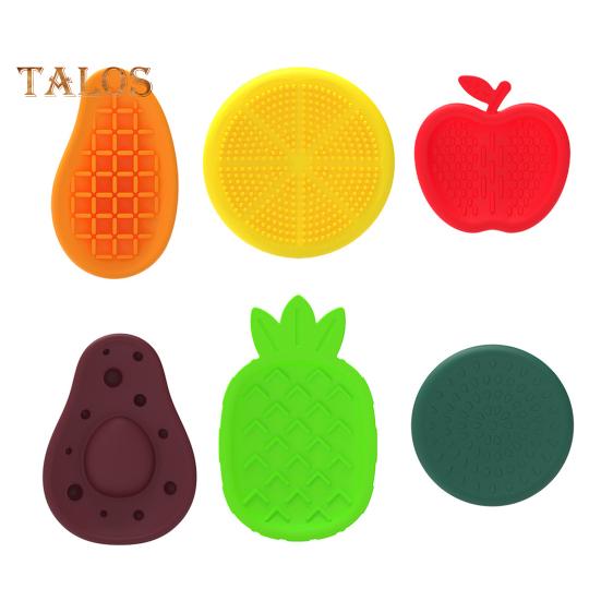 6/12Pcs Silicone Sensory Stone Toy Anxiety Stress Relief Portable Travel Calming Fidget Stone Textured Worry Stone Toy Kids Teens Adults Gift