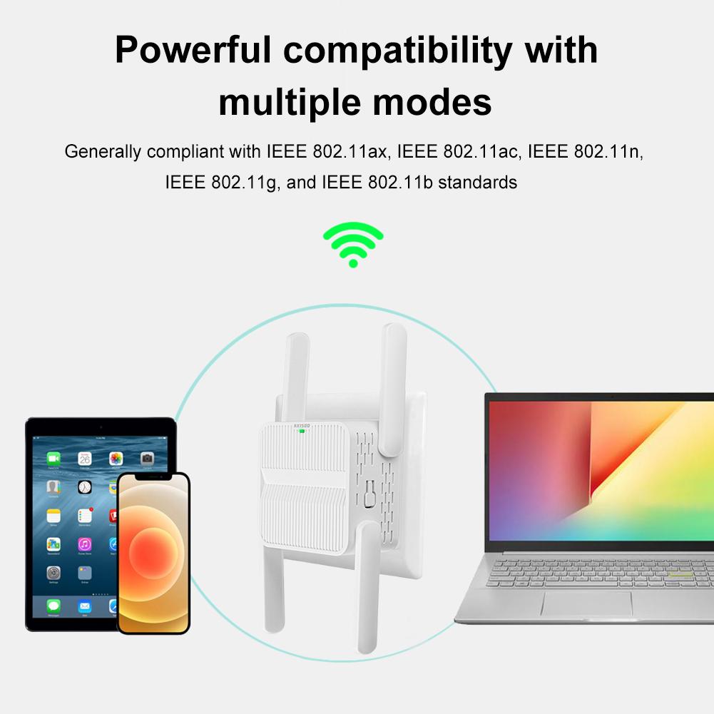 1200 Мбит/с 5 ГГц WiFi 6 Повторитель Двухдиапазонный WiFi Удлинитель Усилитель 2,4 ГГц и 5 ГГц Усилитель WiFi Сигнала Дальнего Действия Сетевой Интерфейс