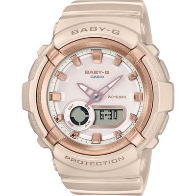 Женские часы Baby-G BGA-280BA-4AJF [цветная модель BABY-G BGA-280] круглые аналоговые цифровые из смолы