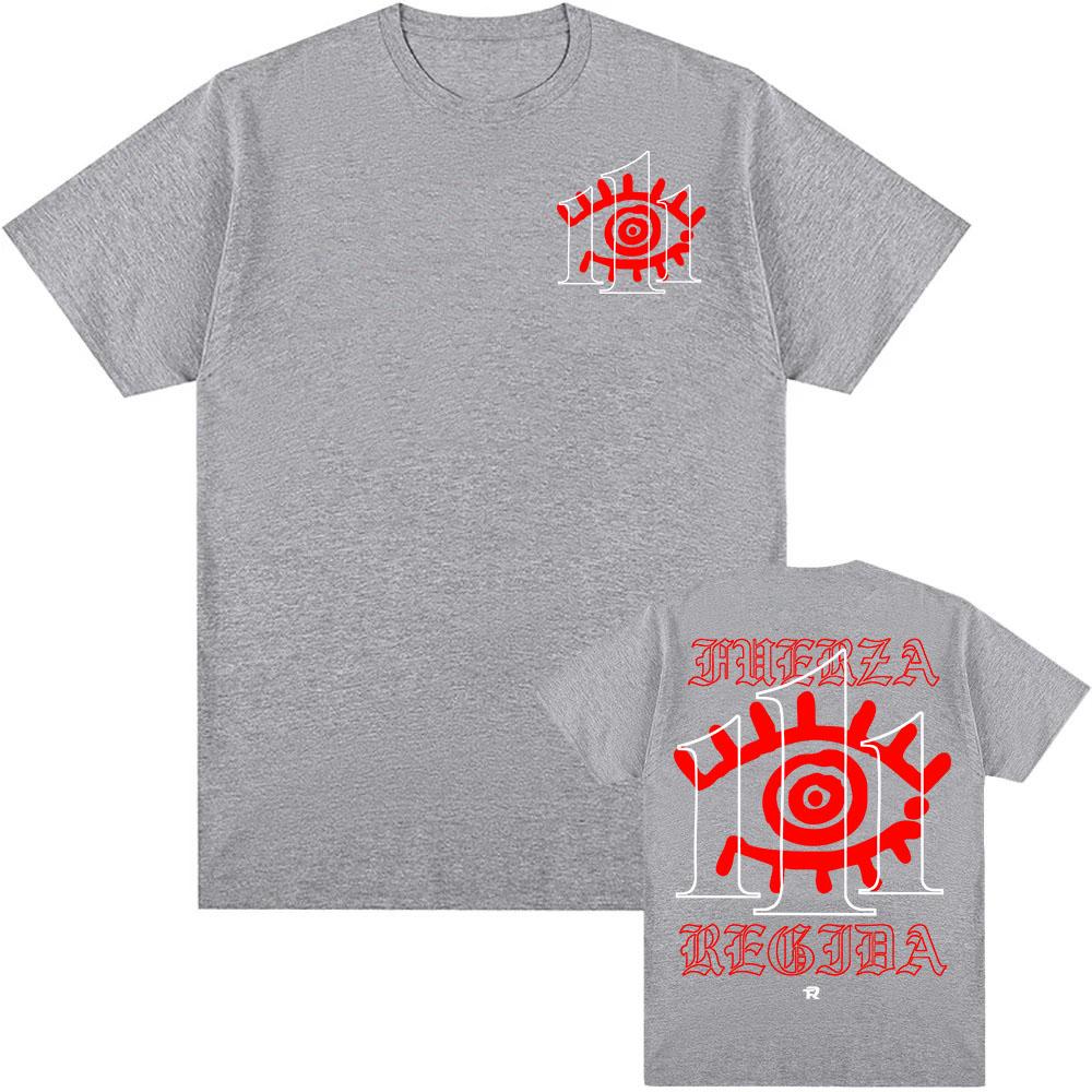 Фуэрса Регида 111XPANTIA 2025 Футболка Летняя С круглым вырезом Мужские футболки Хлопковые футболки Повседневная Унисекс Уличная одежда Хип-хоп Мужская Женская Одежда