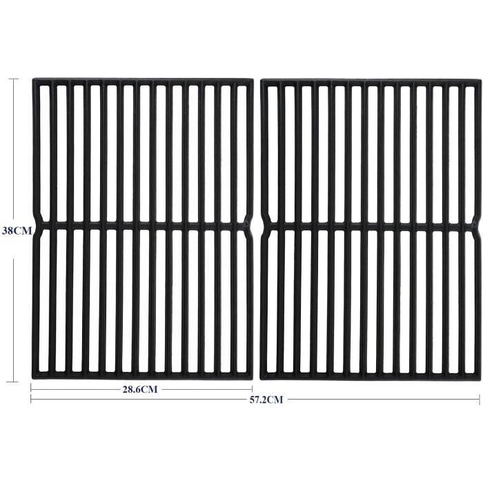 Grille De Cuisson - Weber - Spirit E/S210 E/S220 - Fonte - 2 Pièces - 38 X 28,6 Cm