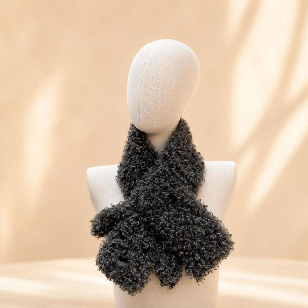 Curly Texture Women's Winter Scarf Faux Rabbit Fur Winter Fashion Accessory Winter Outfit Styling