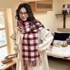 Coldproof Winter Cashmere Scarves Korean Style Women Cashmere Shawl Wool Tassel Scarf  Girls