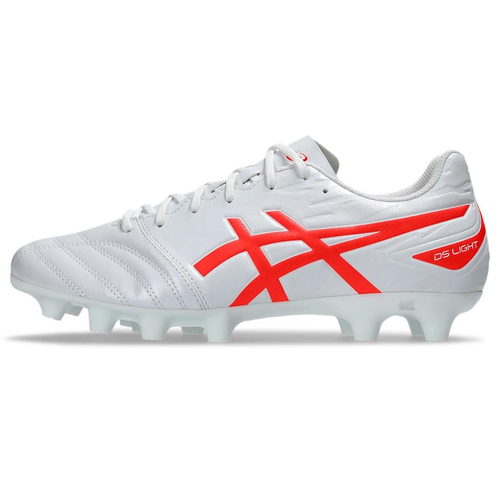 Asics DS LIGHT CLUB 1103A097 Soccer Unisex Size 104 Size 3E Shoes, Adult, (White/Flash Red), 26.5 Cm,