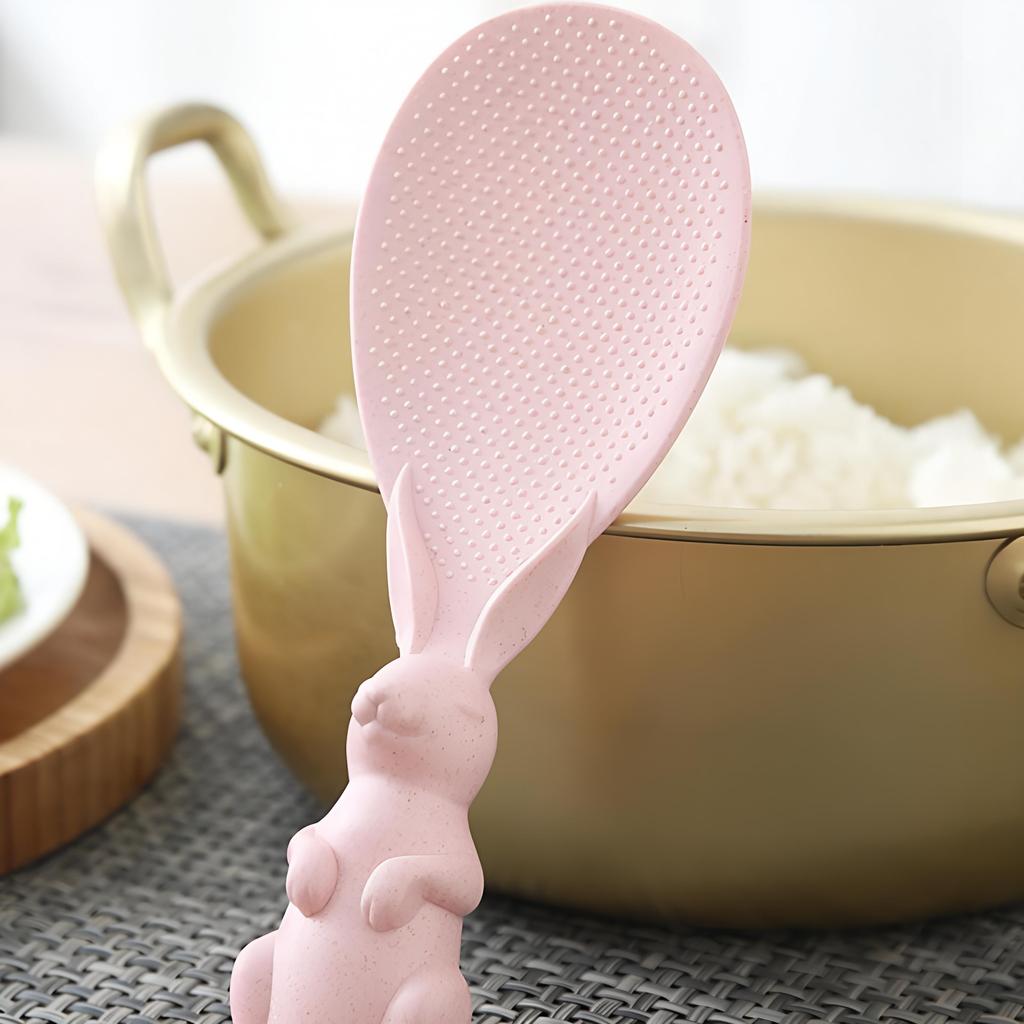 Wheat Straw Rabbit Spoon Can Stand Up Rabbit Rice Shovel Rice Cooker Rice Spoon Creative Non-stick Rice Cartoon Rice Spoon