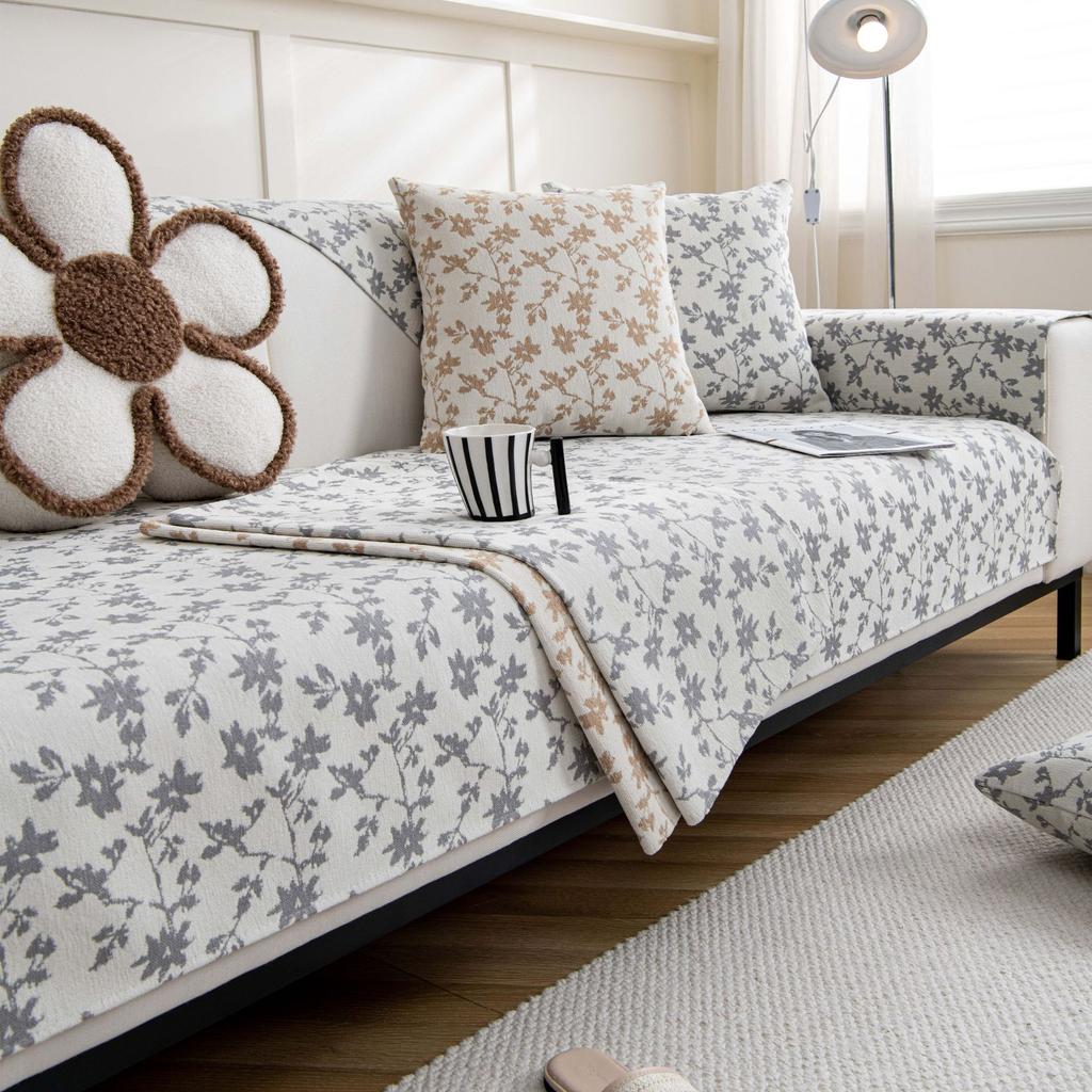 Nordic Chenille Sofa Cushion Non-Slip Four Seasons Universal Cover Simple Modern Fabric Craft Sofa Cover
