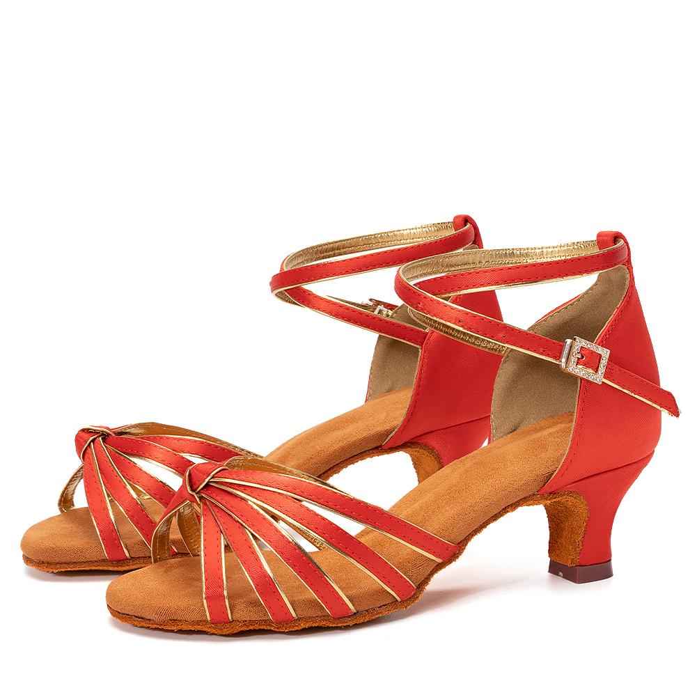 Women Tango Ballroom Latin Waltz Dance Girls Party Shoes High Heeled 7CM