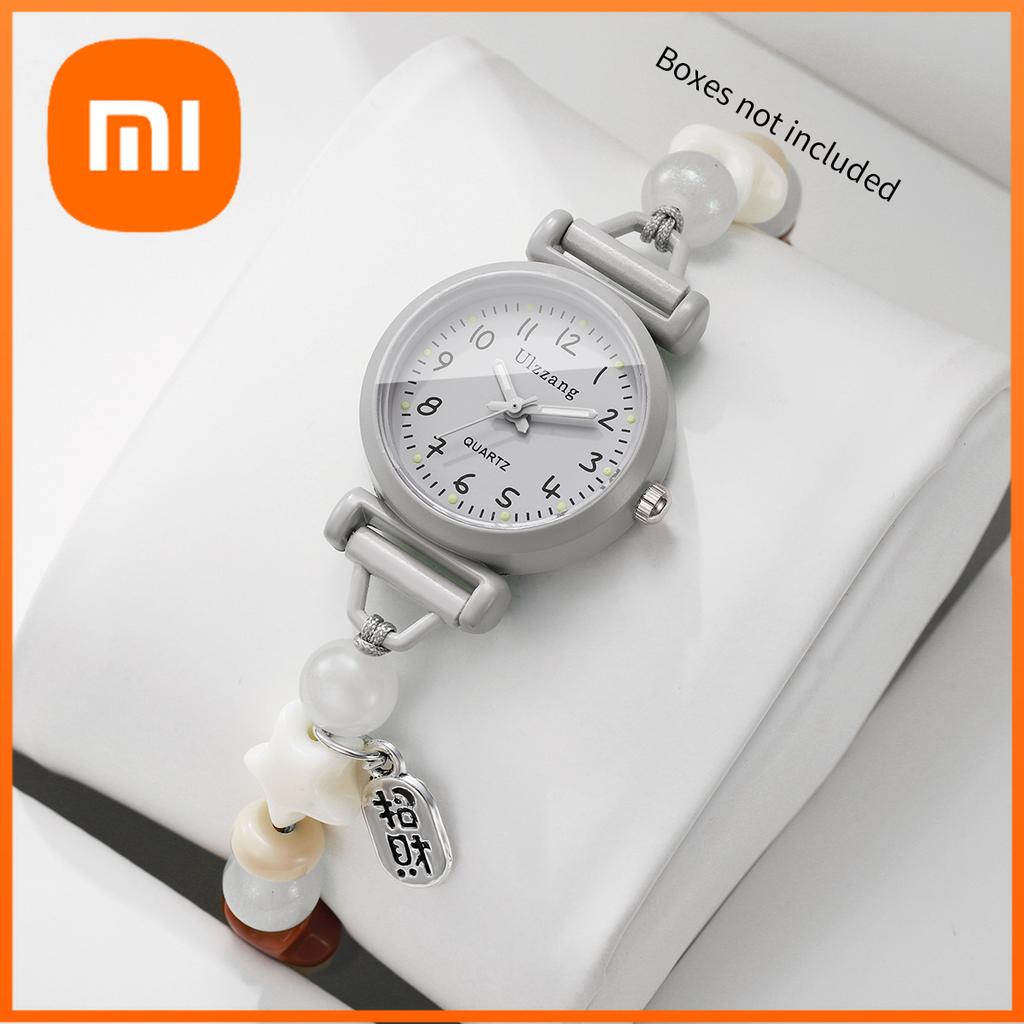 Xiaomi Модный браслет из бусин Женские часы Дамские Арабский циферблат Кварцевые наручные часы Relogio Feminino Часы для девочек Подарок(Без коробки)