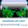 Aquarium LED Light 48cm/18.9in Fish Tank Light 5.12in Extendable Brackets White Blue LEDs for