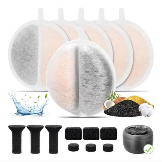Фильтр для кошачьего фонтана для воды, сменный, автоматический дозатор воды для домашних животных, система фильтрации с активированным углем и губками для XCHO