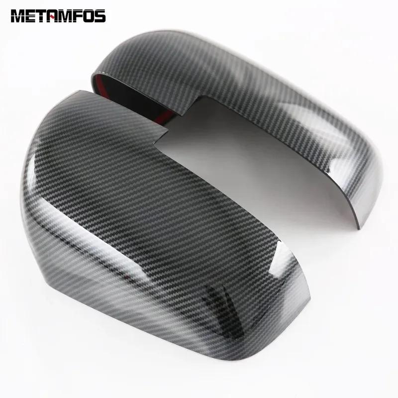 For Kia Mohave Borrego -2024 2025 Carbon Fiber Rearview Side Door Mirror Cover Trim Protection Cap Accessories Car Styling