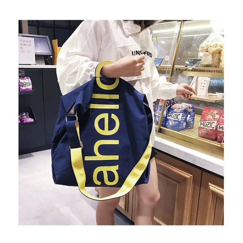 Большая сумка женская, новинка 2018 года, холщовая женская модная портативная сумка-тоут с буквами, широкополосная сумка большой вместительности